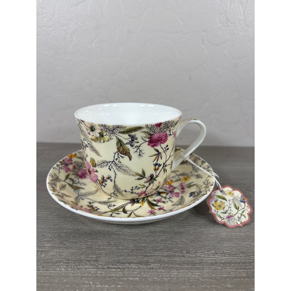 Maxwell Williams Summer Blossom Bone China Cup Saucer William Kilburn Collection